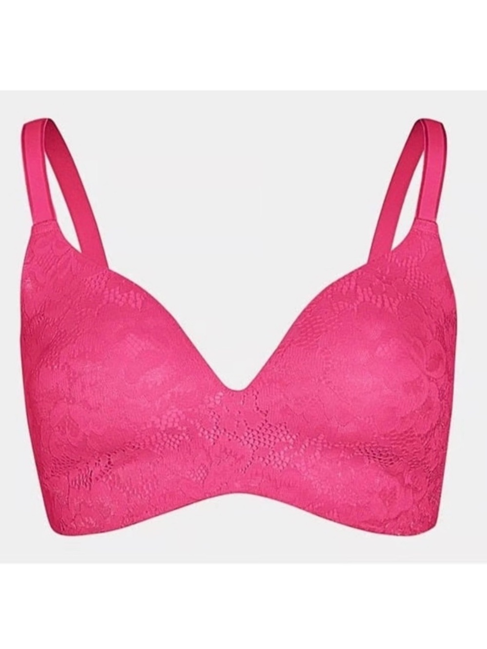 knix Lace Wingwoman Contour Bra in Hot Pink